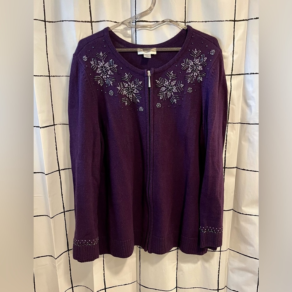 CJ Banks Beaded Cardigan